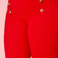 Plus Size Sailor Button Trouser Pants -Radiant Drape Sales 2020228 003 4