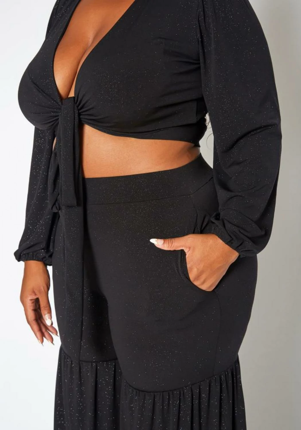 Plus Size Midnight Shimmer Two Piece Set 5 Plus Size Midnight Shimmer Two Piece Set - Image 5