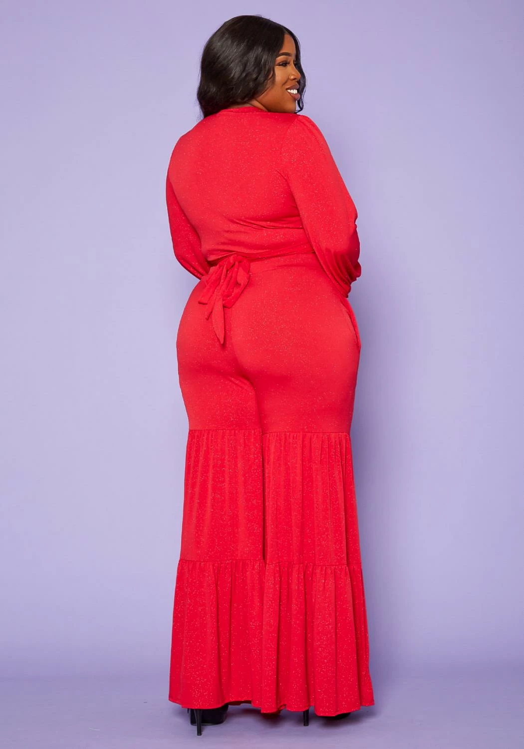 Plus Size Midnight Shimmer Two Piece Set 4 Plus Size Midnight Shimmer Two Piece Set - Image 4