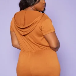 Plus Size Overlap V-Neck Lounge Romper -Radiant Drape Sales 2020281 002 4