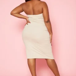 Plus Size Rib Knit Tube Midi Dress & Duster Cardigan Set 11 Plus Size Rib Knit Tube Midi Dress & Duster Cardigan Set -Radiant Drape Sales 2020289 004 5