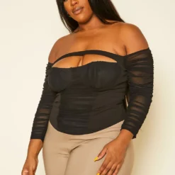 Plus Size Ruched Sweetheart Top -Radiant Drape Sales 2020295 001 3