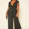 Plus Size Side Cleavage Jumpsuit