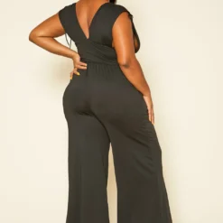 Plus Size Side Cleavage Jumpsuit 8 Plus Size Side Cleavage Jumpsuit -Radiant Drape Sales 2020304 001 4