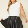 Plus Size One Sleeve Blouse Top