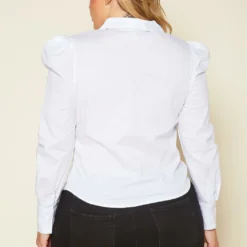 Plus Size Ballon Sleeve Collar Top -Radiant Drape Sales 2020318 001 5
