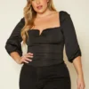 Plus Size Square Neck Top