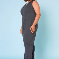 Plus Size V-Neck Harem Jumpsuit 7 Plus Size V-Neck Harem Jumpsuit -Radiant Drape Sales 2020320 005 2