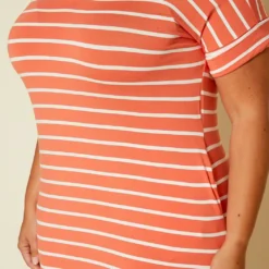 Plus Size Striped Mini Dress 9 Plus Size Striped Mini Dress -Radiant Drape Sales 2020321 005 5