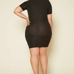 Plus Size Bodycon T-Shirt Dress 8 Plus Size Bodycon T-Shirt Dress -Radiant Drape Sales 2020368 001 4