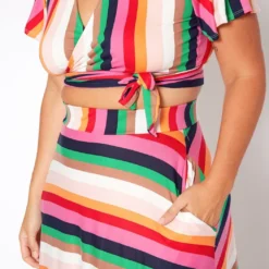 Plus Size Stripe Crop Top & Flare Maxi Skirt Set 11 Plus Size Stripe Crop Top & Flare Maxi Skirt Set -Radiant Drape Sales 2020371 001 6