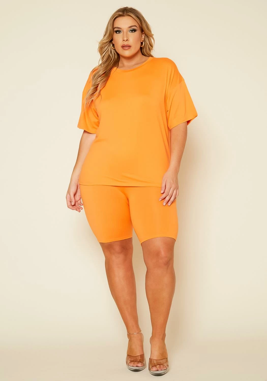 Plus Size T-Shirt & Biker Shorts Set 2 Plus Size T-Shirt & Biker Shorts Set - Image 2
