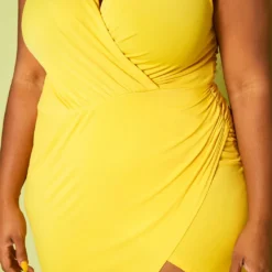 Plus Size Surplice Mini Dress -Radiant Drape Sales 2020405 001 5