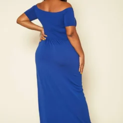 Plus Size Off Shoulder Seamless Maxi Dress 8 Plus Size Off Shoulder Seamless Maxi Dress -Radiant Drape Sales 2020421 004 4