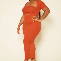 Plus Size Ribbed Two Piece Set Maxi Dress 7 Plus Size Ribbed Two Piece Set Maxi Dress -Radiant Drape Sales 2020425 001 3