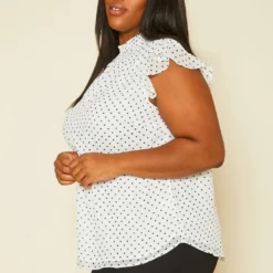 Pleione Plus Size Floral Print Mock Neck Short Sleeve Top -Radiant Drape Sales 2020440 001 3