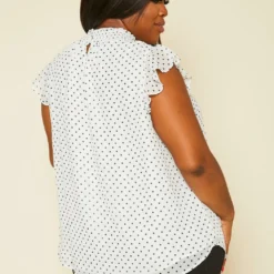Pleione Plus Size Floral Print Mock Neck Short Sleeve Top -Radiant Drape Sales 2020440 001 4