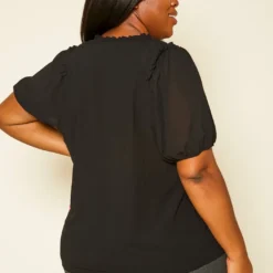 Pleione Plus Size Ruffled Flounce Top -Radiant Drape Sales 2020450 001 4