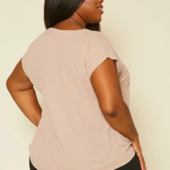 Pleione Plus Size Side Twist Basic Top 8 Pleione Plus Size Side Twist Basic Top -Radiant Drape Sales 2020453 005 4