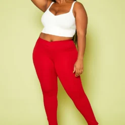 Plus Size V Front Leggings