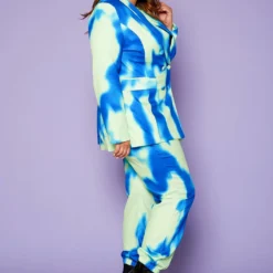 Plus Size Tie Dye Blazer & Pants Set 10 Plus Size Tie Dye Blazer & Pants Set -Radiant Drape Sales 2020457 002 4