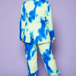 Plus Size Tie Dye Blazer & Pants Set 11 Plus Size Tie Dye Blazer & Pants Set -Radiant Drape Sales 2020457 002 5