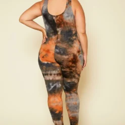 Plus Size Tie Dye Jumpsuit & Cardigan Set -Radiant Drape Sales 2020460 001 6