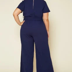 Plus Size Side Slit Jumpsuit 8 Plus Size Side Slit Jumpsuit -Radiant Drape Sales 2020465 001 4