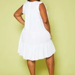 Plus Size Tiered Ruffle Dress -Radiant Drape Sales 2020474 001 4