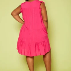 Plus Size Tiered Ruffle Dress -Radiant Drape Sales 2020474 002 4