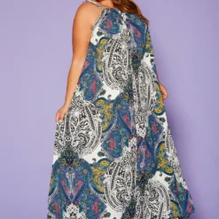 Asoph Plus Size Paisley Print Maxi Flare Dress -Radiant Drape Sales 2020478 002 3