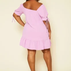 Plus Size Off Shoulder Ruffle Mini Dress -Radiant Drape Sales 2020490 001 3