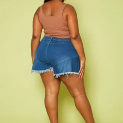 Plus Size Fit & Flare Denim Shorts -Radiant Drape Sales 2020496 001 4
