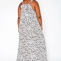 Plus Size Dotted Print Maxi Flare Dress -Radiant Drape Sales 2020517 001 4