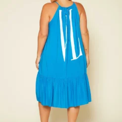 Plus Size Graphic Halter Top Tiered Dress -Radiant Drape Sales 2020519 002 4