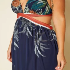 Plus Size Tropical Cutout Maxi Dress 9 Plus Size Tropical Cutout Maxi Dress -Radiant Drape Sales 2020534 001 5