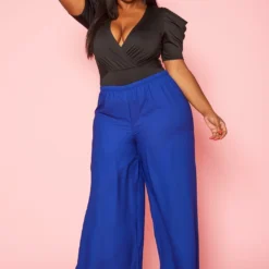 Plus Size Wide Leg Pants
