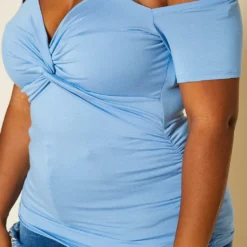 Plus Size Cold Shoulder Front Twist Top -Radiant Drape Sales 2020558 002 5