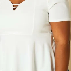 Plus Size Ruffle Sleeve Peplum Top -Radiant Drape Sales 2020559 002 5