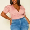 Plus Size Ruffled Sleeve Bodysuit