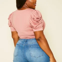 Plus Size Ruffled Sleeve Bodysuit -Radiant Drape Sales 2020576 002 4