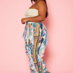 Plus Size Mesh Ruffle Wide Leg Pants -Radiant Drape Sales 2020581 001 3