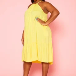 Plus Size Halter Top Tiered Dress -Radiant Drape Sales 2020586 002 3