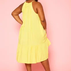 Plus Size Halter Top Tiered Dress -Radiant Drape Sales 2020586 002 4