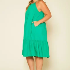 Plus Size Halter Top Tiered Dress -Radiant Drape Sales 2020586 005 3