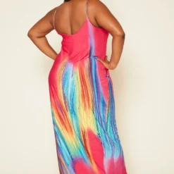 Plus Size Abstract Pattern Cami Maxi Dress 8 Plus Size Abstract Pattern Cami Maxi Dress -Radiant Drape Sales 2020595 002 3