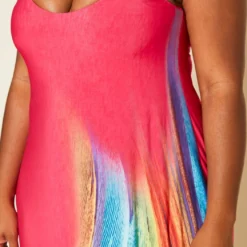 Plus Size Abstract Pattern Cami Maxi Dress 9 Plus Size Abstract Pattern Cami Maxi Dress -Radiant Drape Sales 2020595 002 4