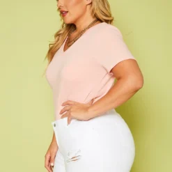 Plus Size Distressed Denim Shorts -Radiant Drape Sales 2020606 002 3
