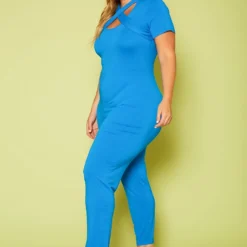 Plus Size Solid Cross Front Jumpsuit -Radiant Drape Sales 2020614 001 3