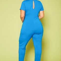 Plus Size Solid Cross Front Jumpsuit -Radiant Drape Sales 2020614 001 4